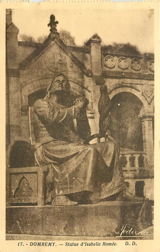 Domremy — Estátua de Isabelle Romée — Moderina - Frente