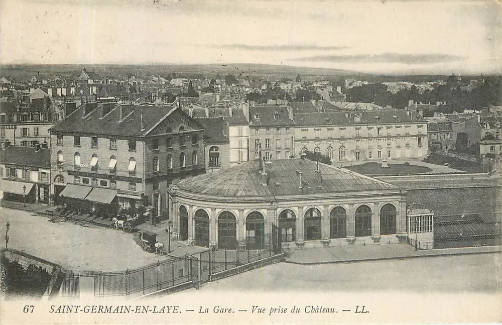 Saint-Germain-en-Laye — Die Station — Ansicht vom Schloss — LL. — N° 67 - Vorderseite