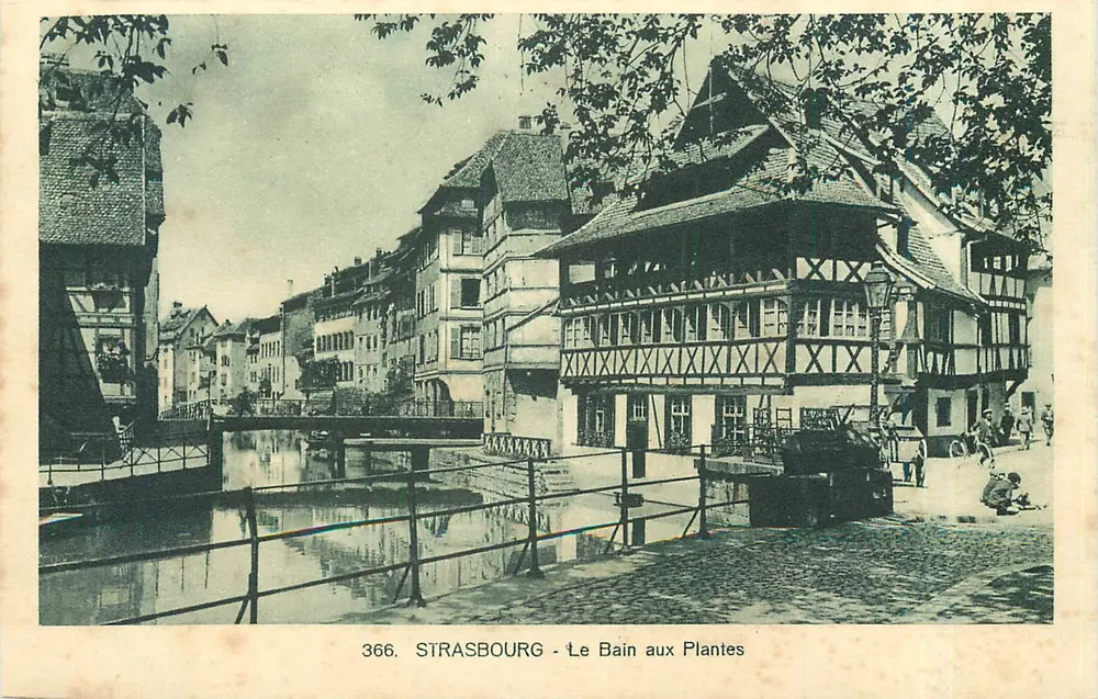 Estrasburgo - A Banha das Plantas — n° 366, editor Compagnie Alsacienne des Arts Photographiques - Frente