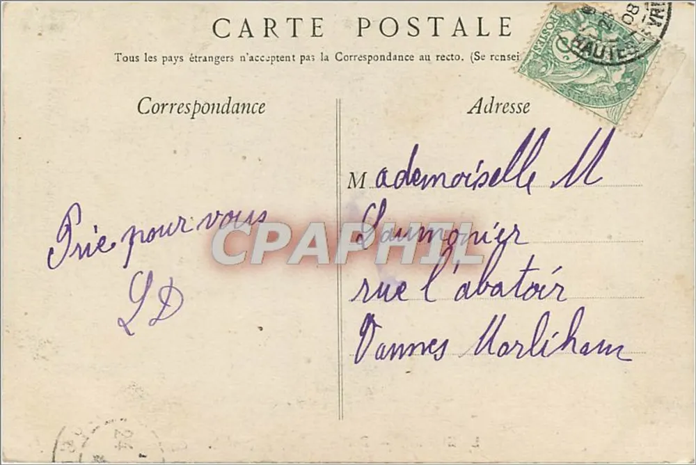 LOURDES — Basílica (vista de perfil) — Edição F. V. n° 62 - Verso