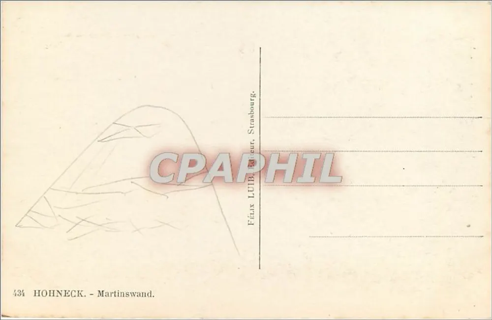 Martinswand — Hohneck — Wydawca Félix LUB, Strasbourg, n° 434 - Rewers