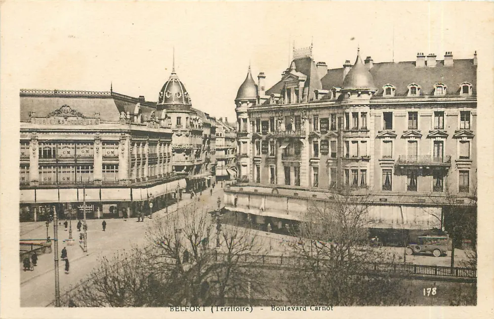 Belfort (Território) - Avenida Carnot — H. Adain, Fot. Belfort, n°178 - Frente