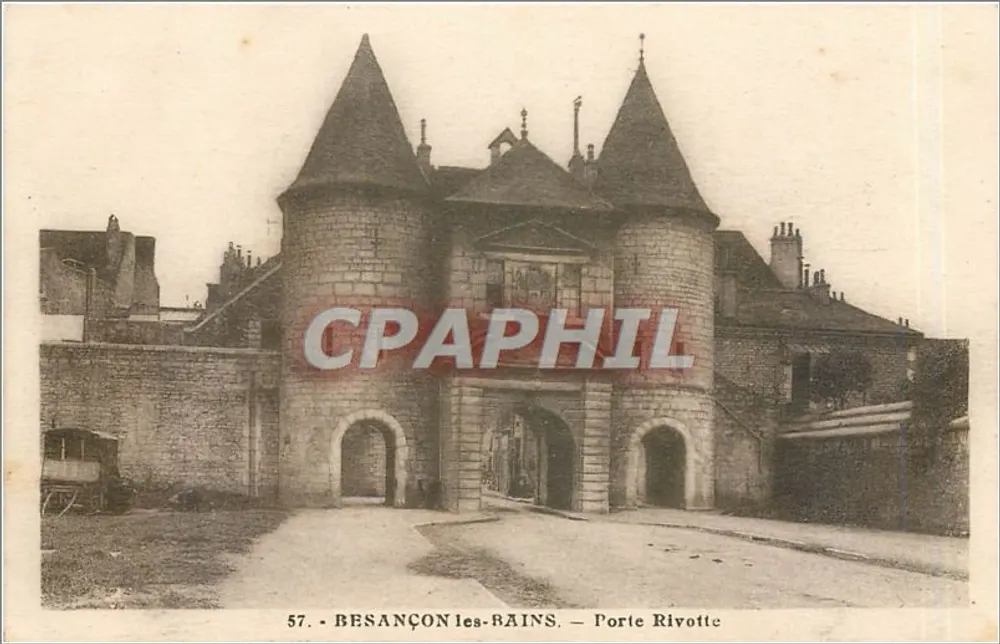 Besançon-les-Bains — Porte Rivotte — Editor C. L. Besançon, n° 57 - Frente