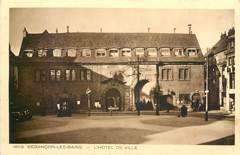 Besançon-les-Bains — L'Hôtel de Ville — éditeur BRAUN & Cie, Imp. - Mulhouse-Dornach - Recto
