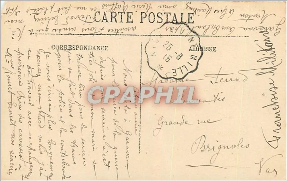 Menton et Garavan — Vue prise de la Frontière Italienne — LL. - Verso