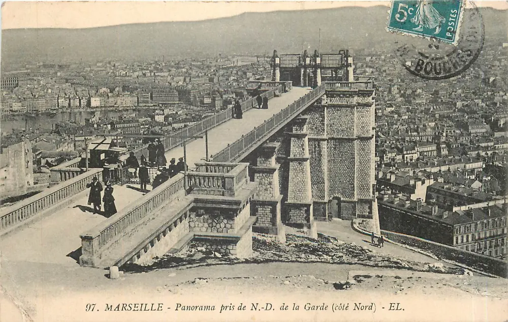 Marseille - Panorama vom Nordufer der Notre-Dame de la Garde - EL. - Vorderseite