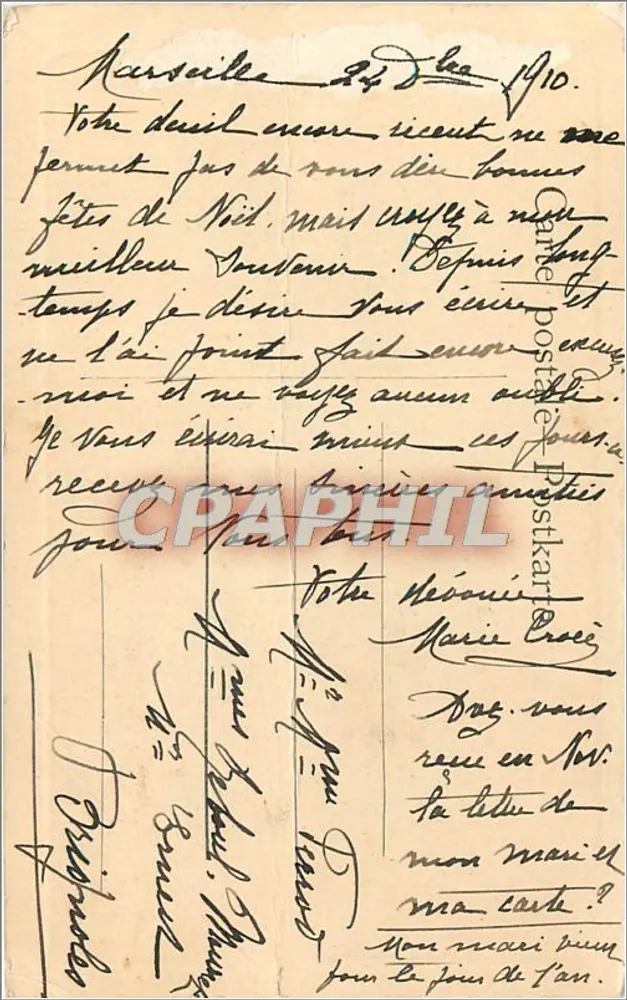 Crianças brincando com um homem de neve — H.M. BENNETT PINK — G.M.R.-B — n° 4504 - Verso