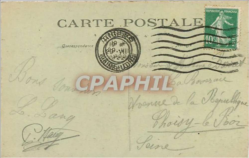 Angers — Vista geral do Castelo — Edição Dames de France, Angers, n°104 - Verso
