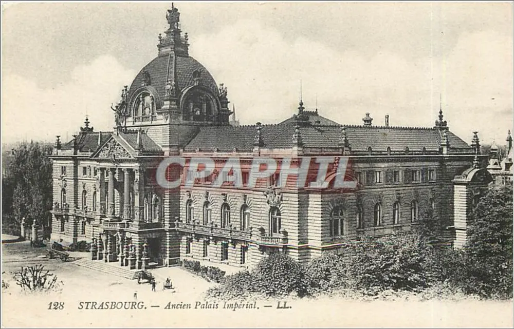 Estrasburgo — Velho Palácio Imperial — LL. — Editor LL. n° 128 - Frente