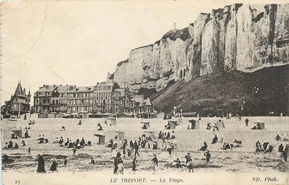 Le Tréport — A Praia — ND. Fot. - Frente