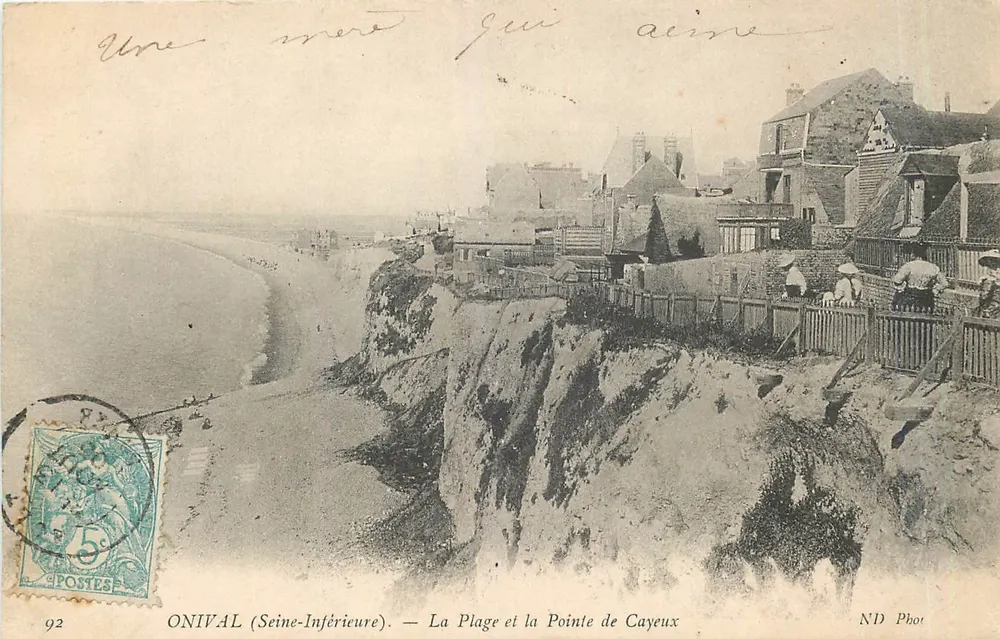 Onival (Seine-Inférieure) — Die Strände und die Spitze von Cayeux — ND Phot - Vorderseite
