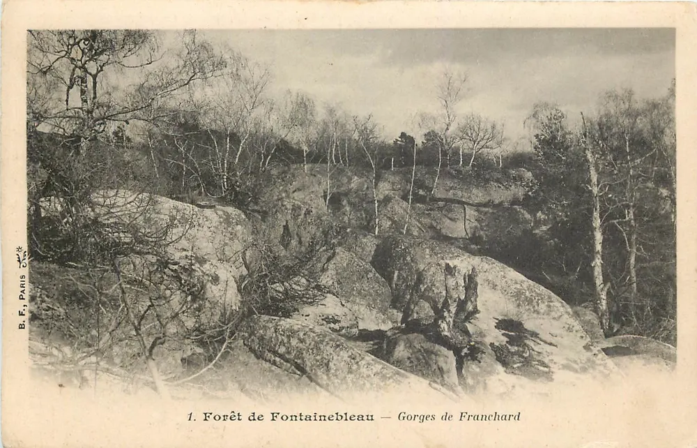 Forêt de Fontainebleau — Gorges de Franchard — B.F. Paris - Vorderseite