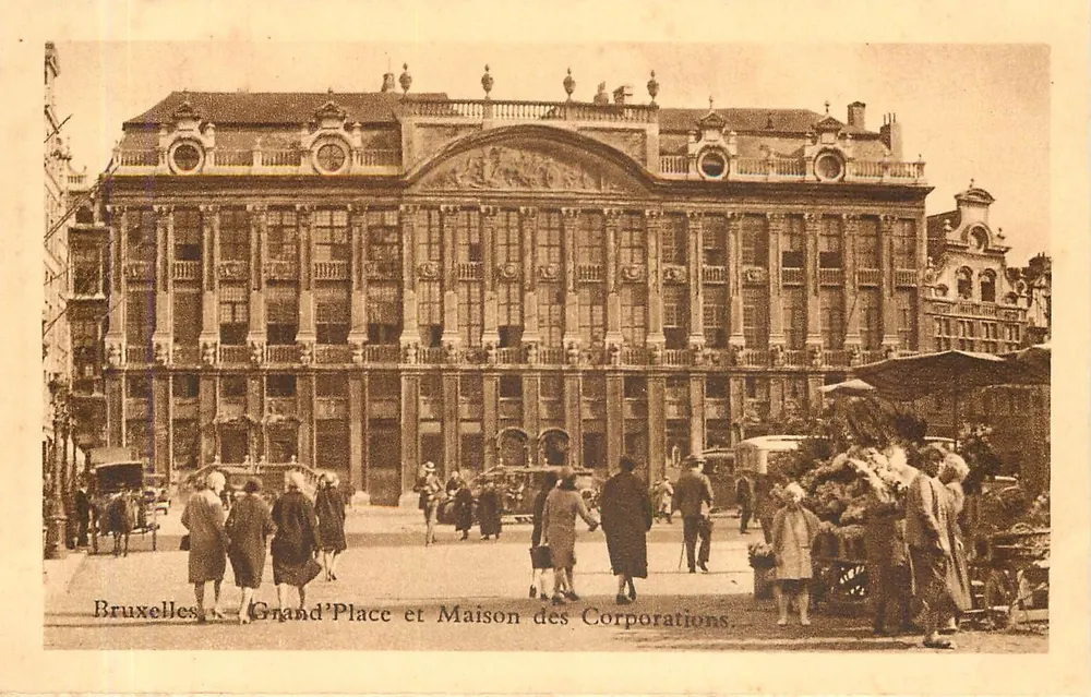 Brüssel — Grand'Place und Haus der Gilden - Vorderseite