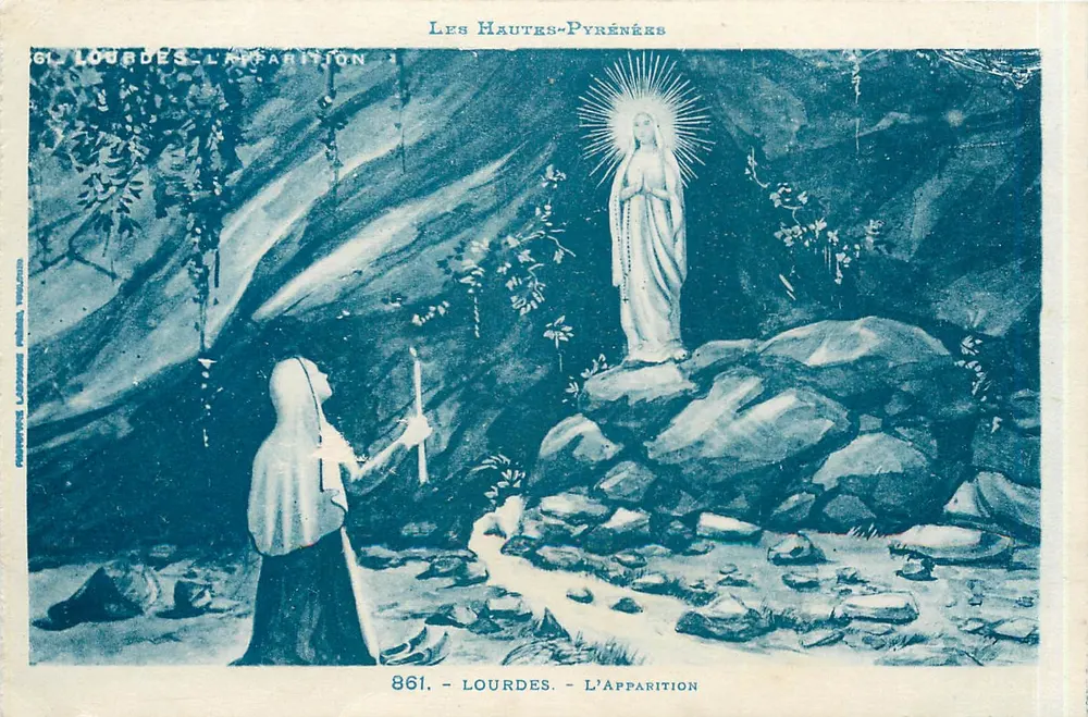 Lourdes - A Aparição — As Altas-Pirineus, n° 861 - Frente