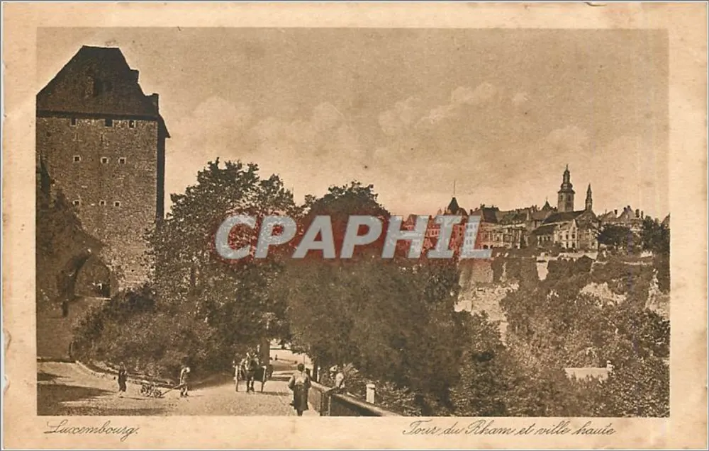 Luxemburg — Tours du Rhâm und Oberstadt — Ausgabe Nic. Herten, 18 Avenue de la gare - Vorderseite