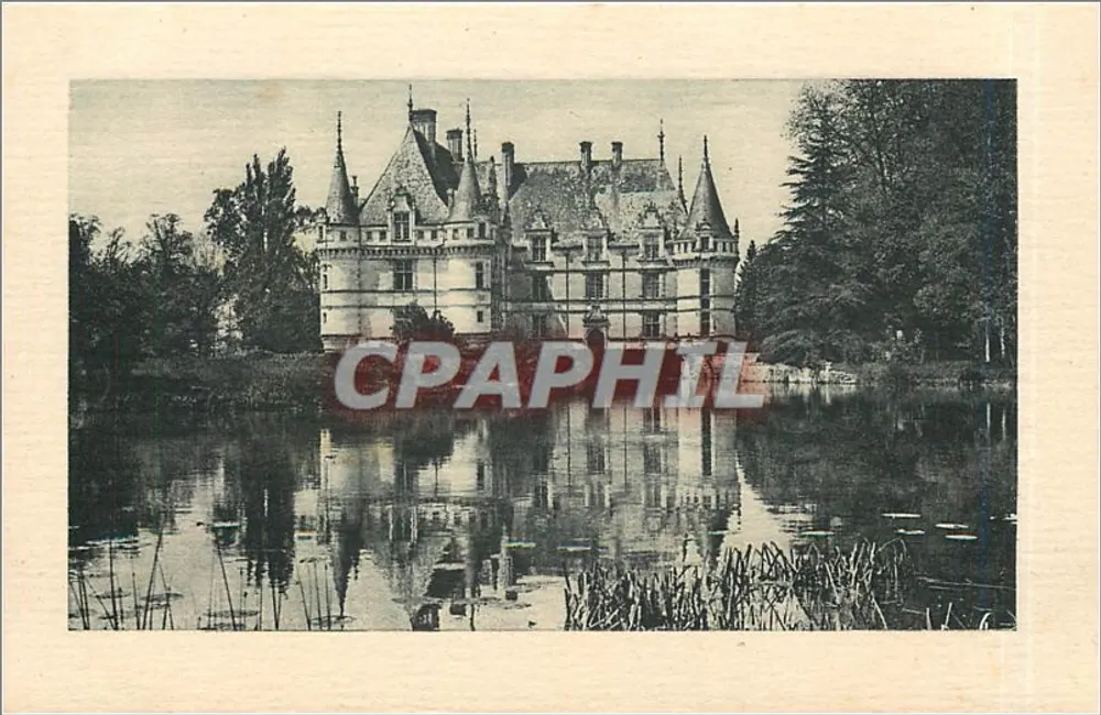Azay-le-Rideau — Castelo refletido em uma lagoa — Editor Lévy e Neubain, Paris - Frente