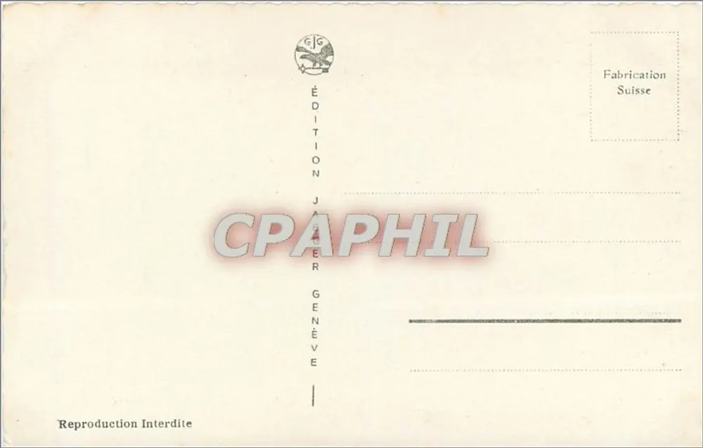 Genebra — Vista geral — Jäger Genebra, n° 7022 - Verso