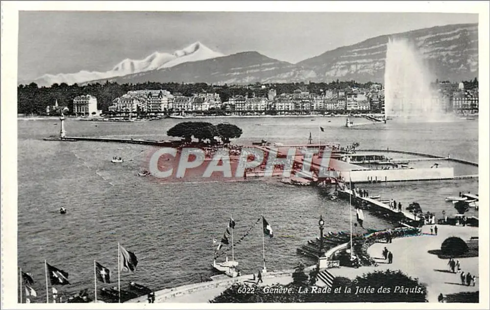 Genf - Der Hafen und die Pâquis-Pier — Jäggiér Genf, Nr. 6022 - Vorderseite