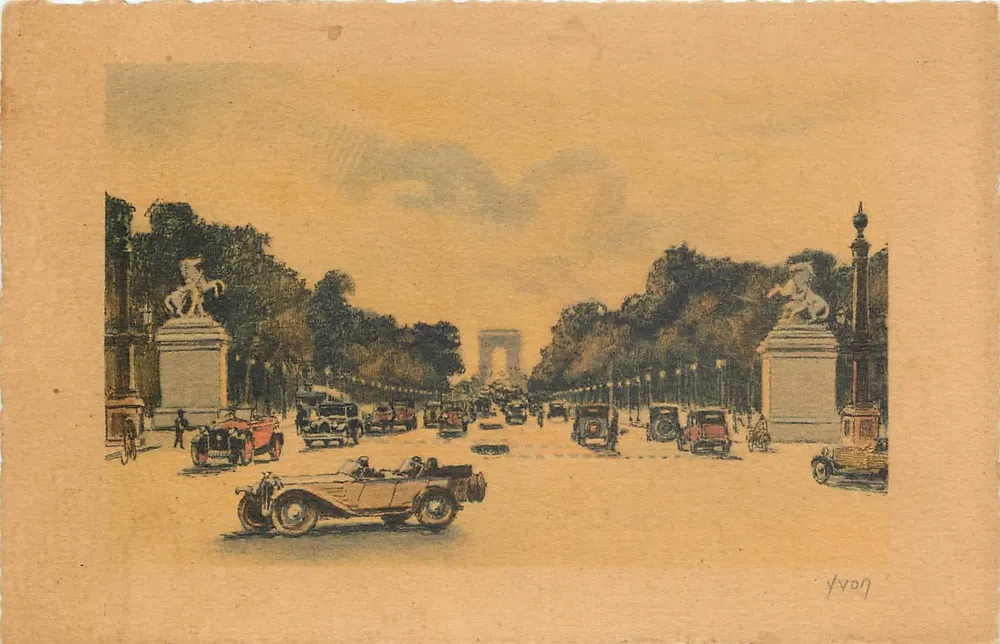 Avenida dos Campos-Élisée — Paris — Edições de Arte YVON - Frente