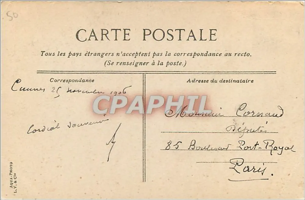 Cannes. Vista Geral da Croisette — L.V. & Cie - Verso