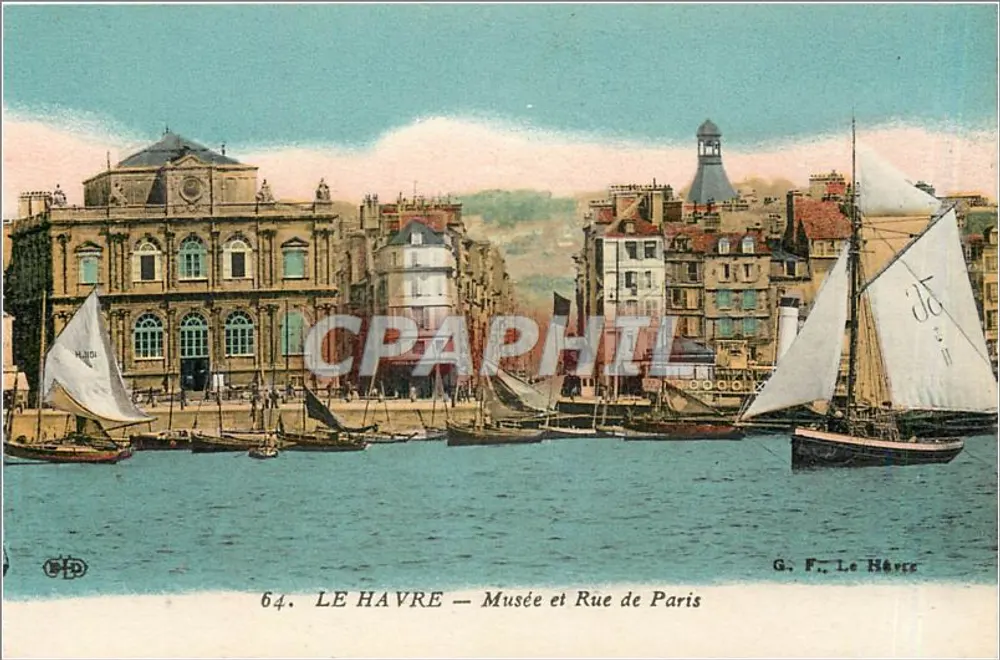 Le Havre — Museo e Via di Parigi — G. F., Le Havre - Recto