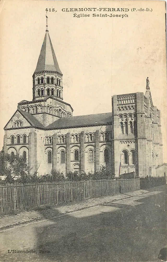 Clermont-Ferrand (P.-de-D.) — Igreja de São José — L'Hirondelle, Paris, n°415 - Frente