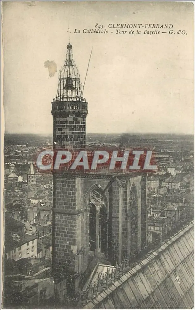 Clermont-Ferrand — Die Kathedrale - Turm der Bayette — G. d'O. - Vorderseite