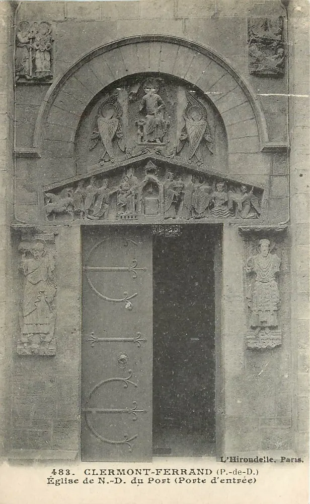 Clermont-Ferrand — Kirche Notre-Dame (Hauptportal) — L'Hirondelle, Paris, Nr. 483 - Vorderseite