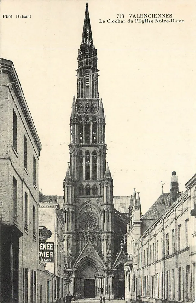Der Turm der Kirche Notre-Dame — Valenciennes — Phot Delsart, n°713 - Vorderseite