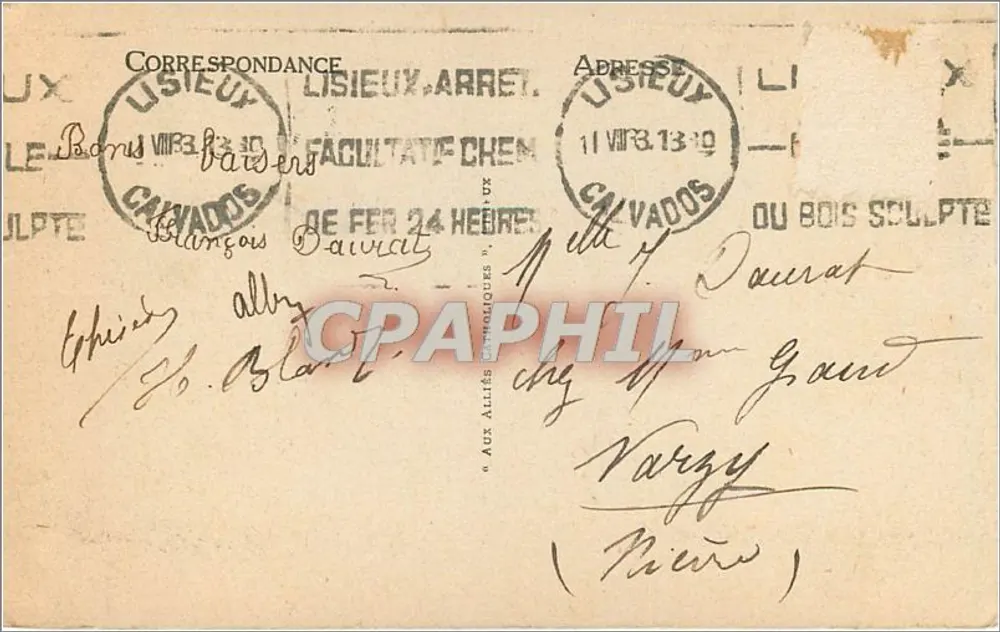 Lisieux — Alte Häuser, Rue de la Paix — LL. - Rückseite