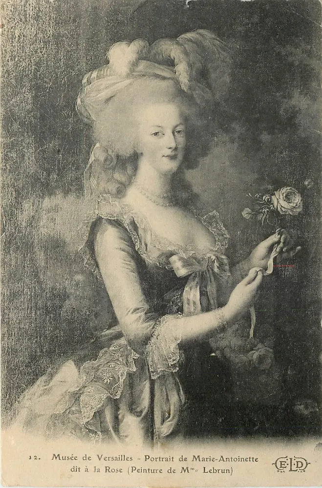 Museum von Versailles - Portrait von Marie-Antoinette genannt 'La Rose' (Gemälde von Madame Lebrun) — Serie 12 — Verlag ELD - Vorderseite