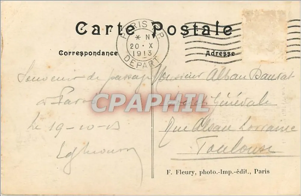 Paris (5º arrondissement) — O Panteão — F. F. Paris - Verso