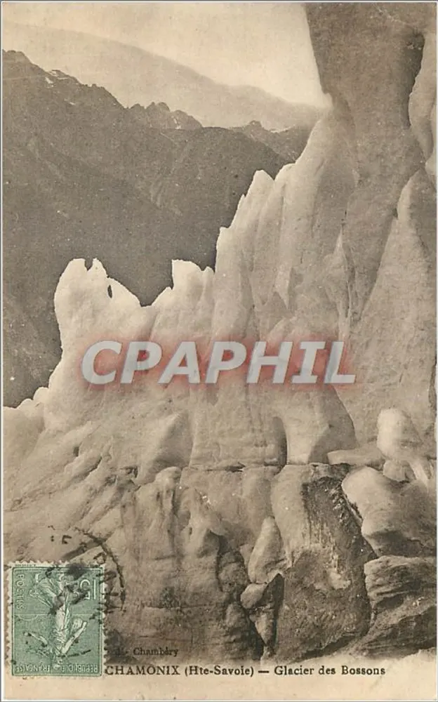 Chamonix (Haute-Savoie) — Glacier dei Bossons — editore Chambéry - Recto