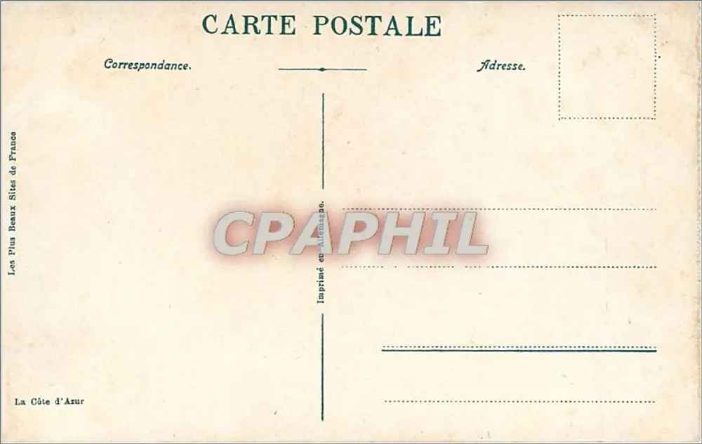 Nice. Promenade dos Ingleses — vista da promenade e do cassino — série 144, editada por Les Plus Beaux Sites de France - Verso