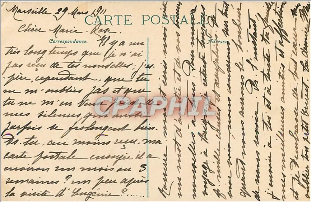 Menton. La Frontière Italienne et les Rochers Rouges — N.D. Phot. n°739 - Verso