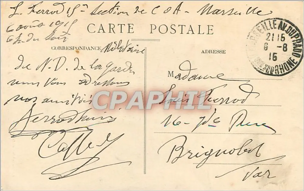 Marseille — N.-D. de la Garde — Passerelle des Ascenseurs — Édition spéciale de la Basilique XXII - Verso