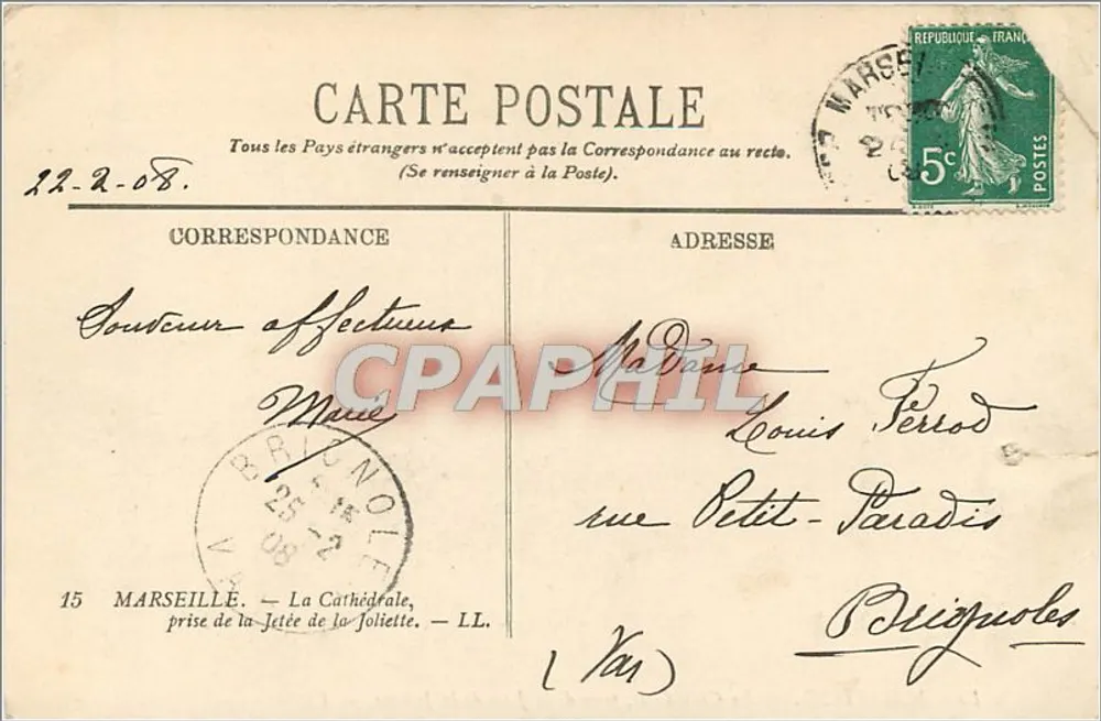 Die Kathedrale — Einnahme der Jetée de la Joliette — Marseillaise - Rückseite