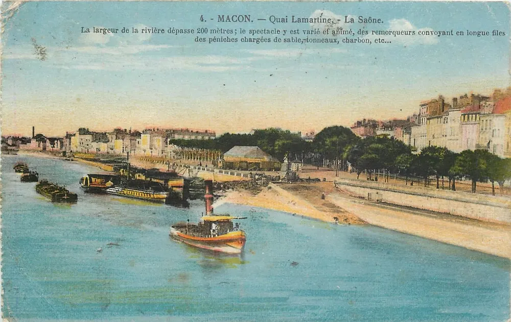 Macon — Quai Lamartine — A Saône - Frente