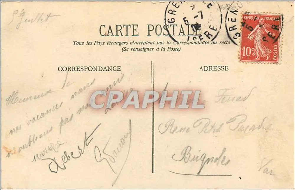Grenoble - Visão geral - E.R. n°1553 - Verso