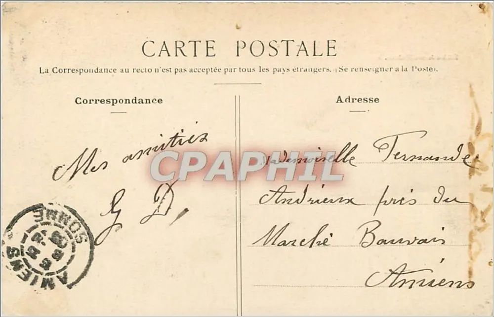 Beauvais - Vista Geral — editor não identificado, número de série não visível - Verso
