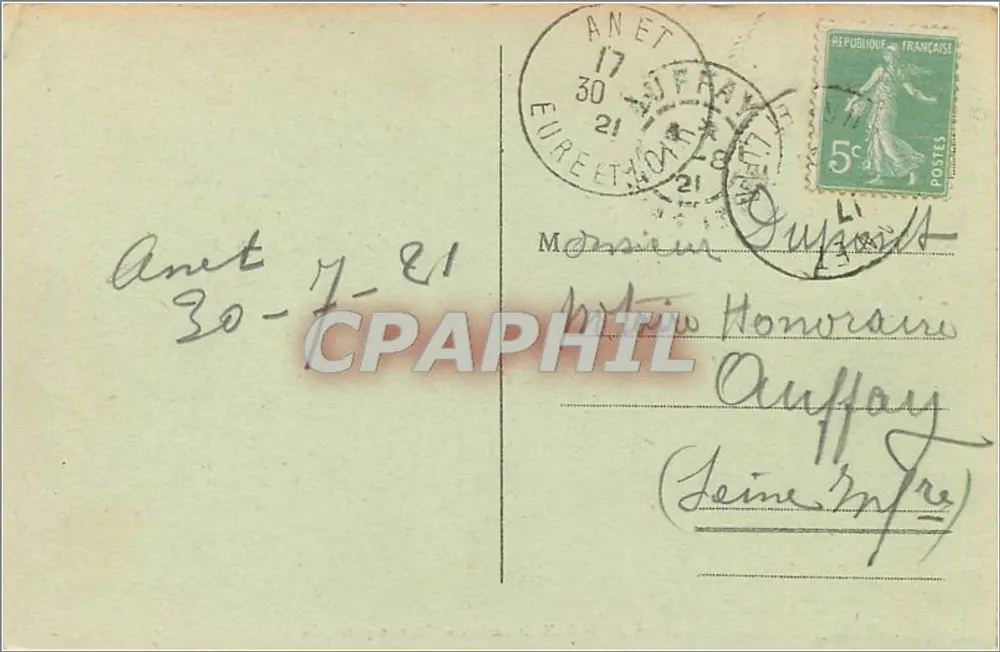 Castelo de ANET (século XVI) — A Entrada Principal — G. Foucault, editor, Dreux - Verso