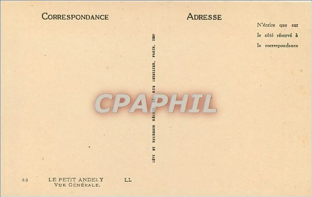 Algemene uitzicht van Le Petit Andely — Imp. Lévy, Parijs - Achterkant