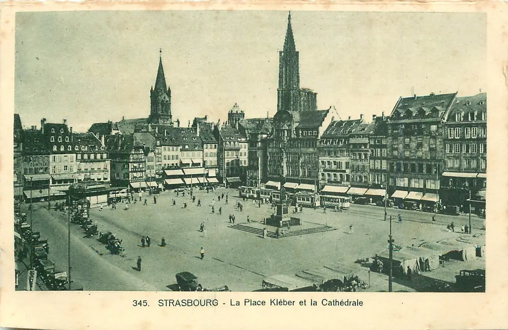Straßburg - La Place Kléber und die Kathedrale — 345 — Compagnie des Arts Rhodéomécaniques - Vorderseite