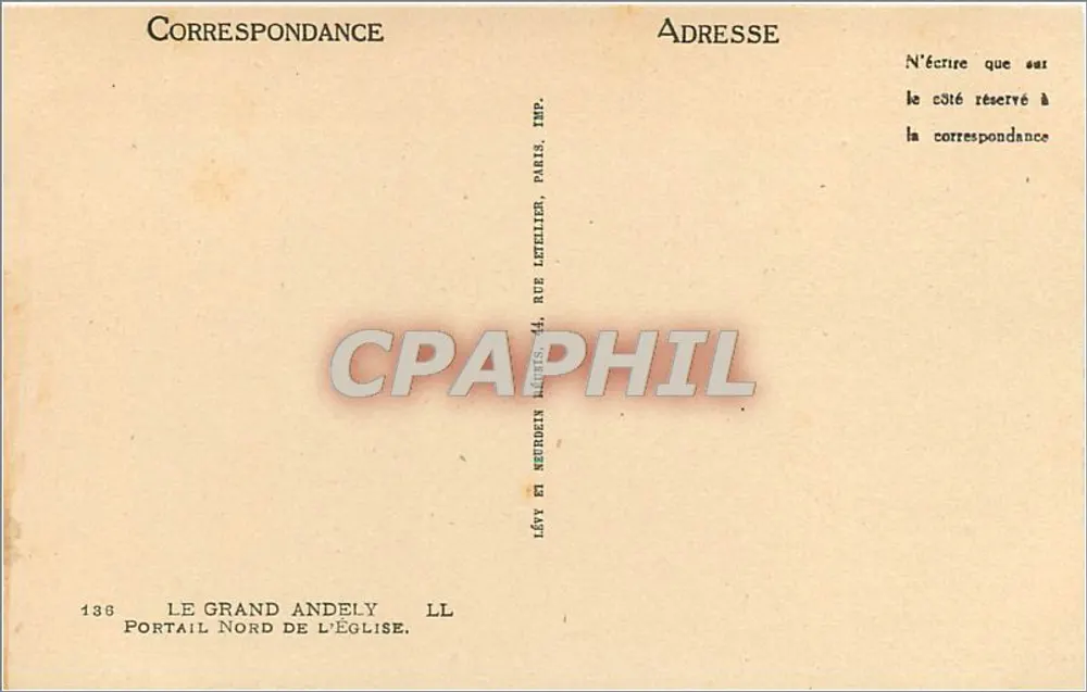 Nordportal der Kirche — Le Grand Andely — Lévy, Paris - Rückseite