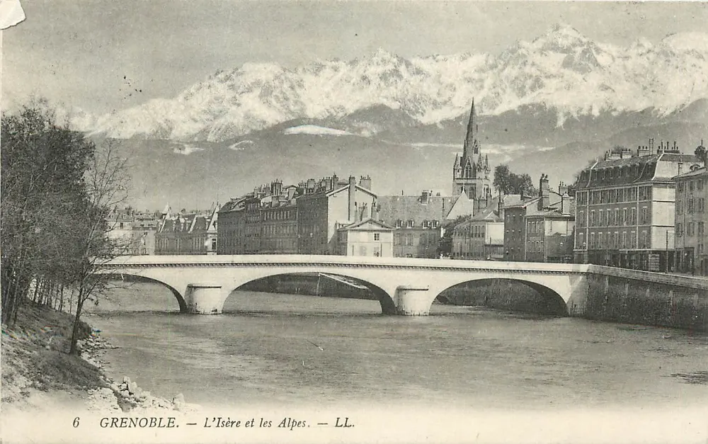 Grenoble — L'Isère e as Alpes — LL. - Frente