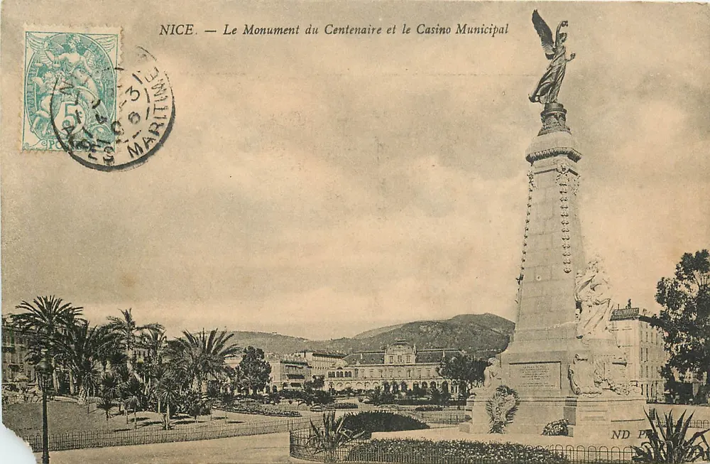 Nice — Denkmals der Centennar und das Municipale Casino — Verlag ND P - Vorderseite