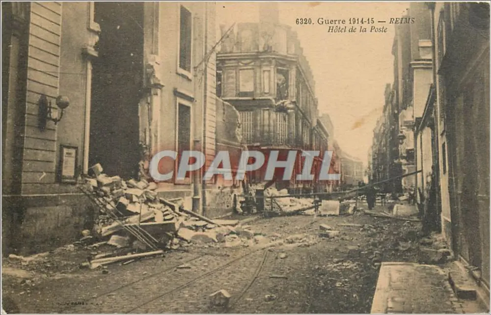 Reims — Hotel de la Poste — Guerra 1914-15 - Frente