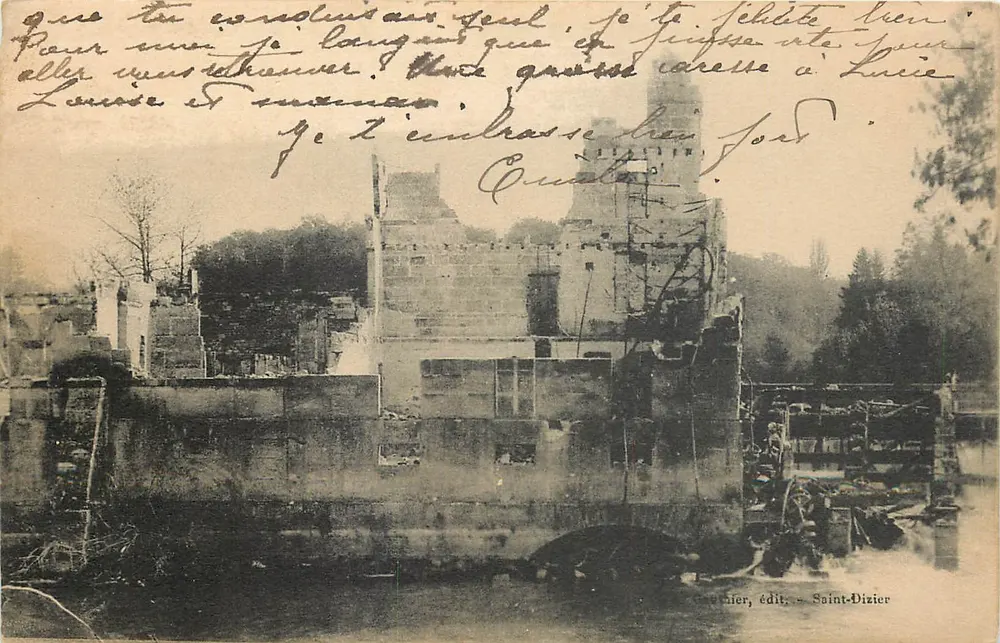 Castelo de Louviers — ruínas — editor: Duchicher, édit. — Saint-Dizier - Frente