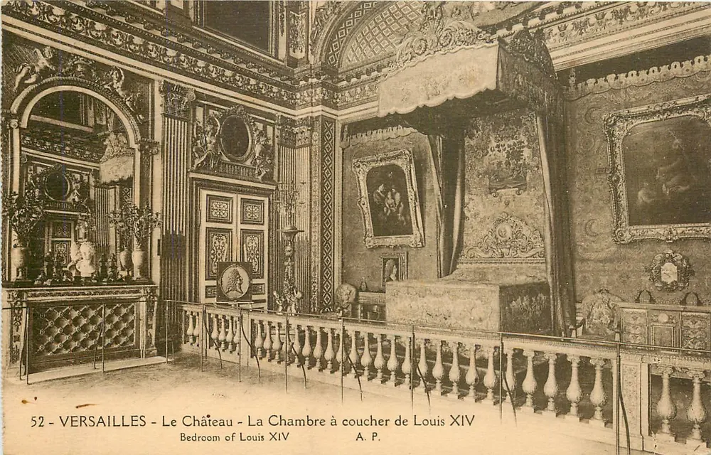 Versailles - Le Château - La Chambre à coucher de Louis XIV — A.P. n°52 - Recto
