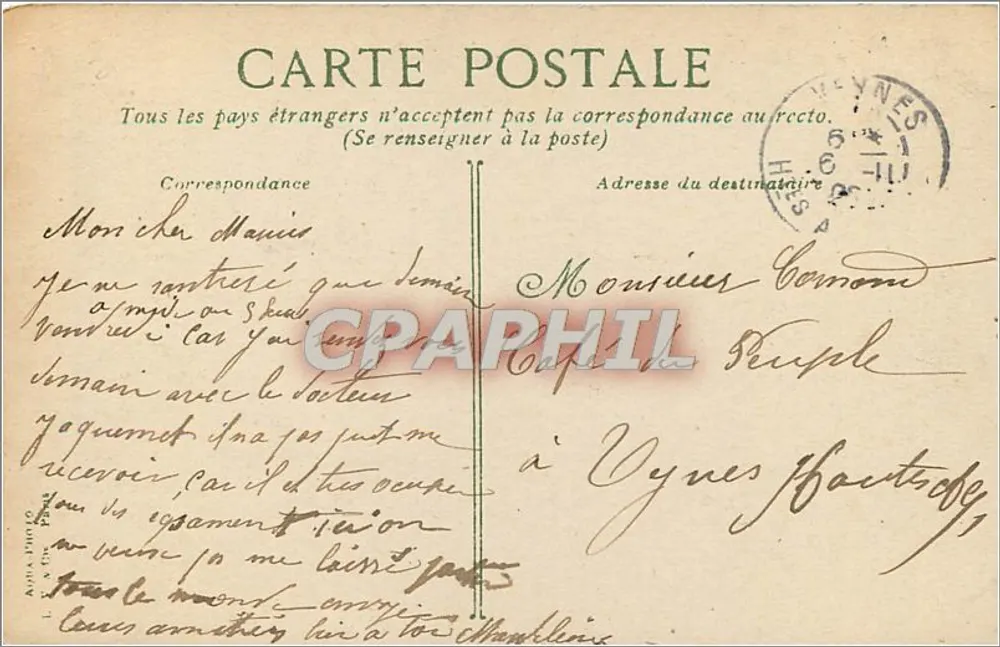 Grenoble — Os Pontes e a Isère — L.V. & C° - Verso